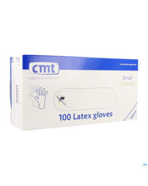 Cmt gants latex blanc pf    s 100