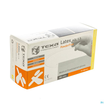 Cmt gants latex blanc pf    s 100