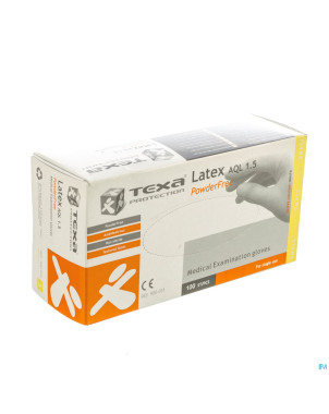 Cmt gants latex blanc pf    s 100