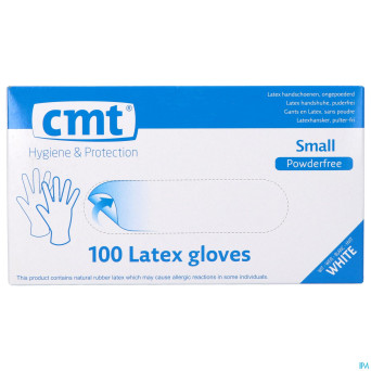 Cmt gants latex blanc pf    s 100