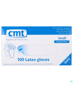 Cmt gants latex blanc pf    s 100
