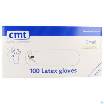 Cmt gants latex blanc pf    s 100
