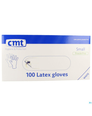 Cmt gants latex blanc pf    s 100