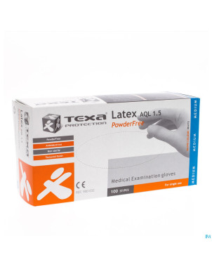 Cmt gants latex blanc pf    m 100