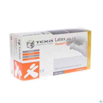 Cmt gants latex blanc pf    l 100