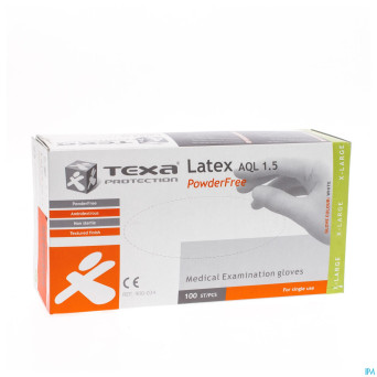 Cmt gants latex blanc pf    xl 100