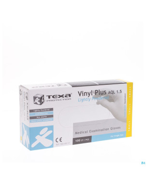 Texa gants vinyl blanc lp    s 100