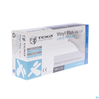 Texa gants vinyl blanc lp    m 100
