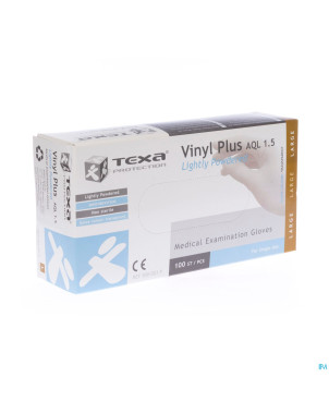 Texa gants vinyl blanc lp    l 100