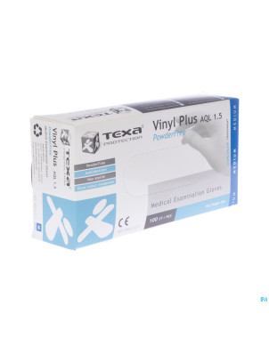 Texa gants vinyl blanc pf    m 100