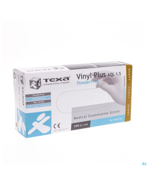 Texa gants vinyl blanc pf    l 100