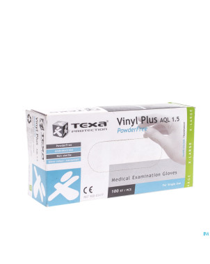 Texa gants vinyl blanc pf    xl 100