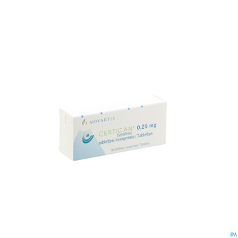 Certican 0,25 mg comp enrob 60 x 0,25 mg