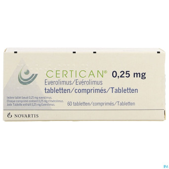 Certican 0,25 mg comp enrob 60 x 0,25 mg