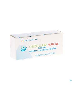 Certican 0,50 mg comp enrob 60 x 0,50 mg