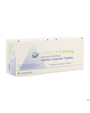 Certican 0,75 mg comp enrob 60 x 0,75 mg