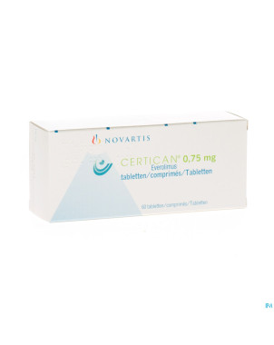 Certican 0,75 mg comp enrob 60 x 0,75 mg