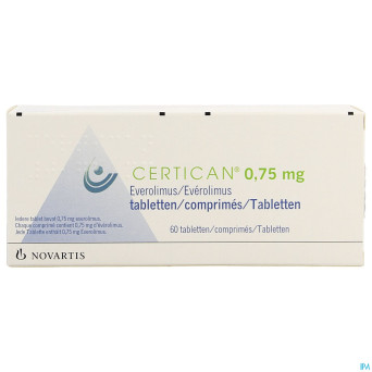 Certican 0,75 mg comp enrob 60 x 0,75 mg