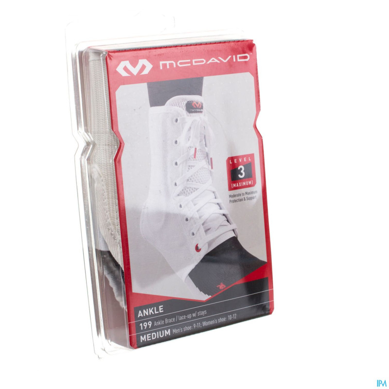 Mcdavid lightweight ankle brace white    m 199