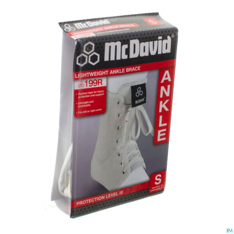 Mcdavid lightweight ankle brace white    s 199