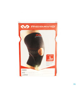 Mcdavid knee supp.open patella black/scarlet l 402