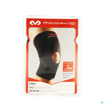 Mcdavid knee supp.open patella black/scarlet m 402