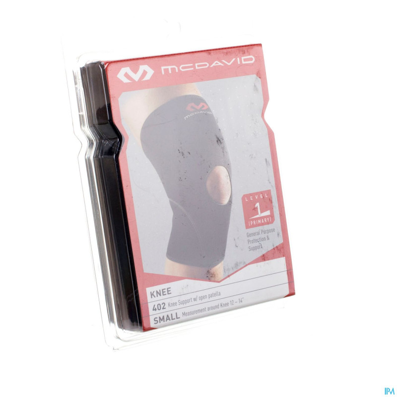 Mcdavid knee supp.open patella black/scarlet s 402