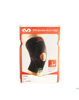 Mcdavid knee supp.open patella black/scarl. xl 402