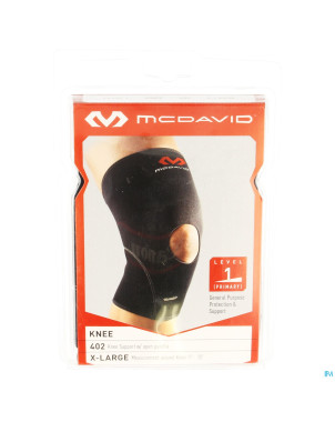 Mcdavid knee supp.open patella black/scarl. xl 402