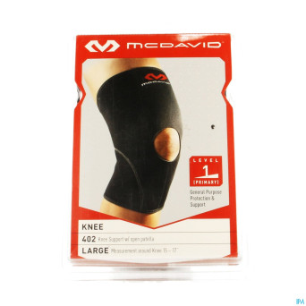 Mcdavid knee supp.open patella black/scarl.xxl 402