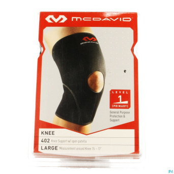 Mcdavid knee supp.open patella black/scarl.xxl 402