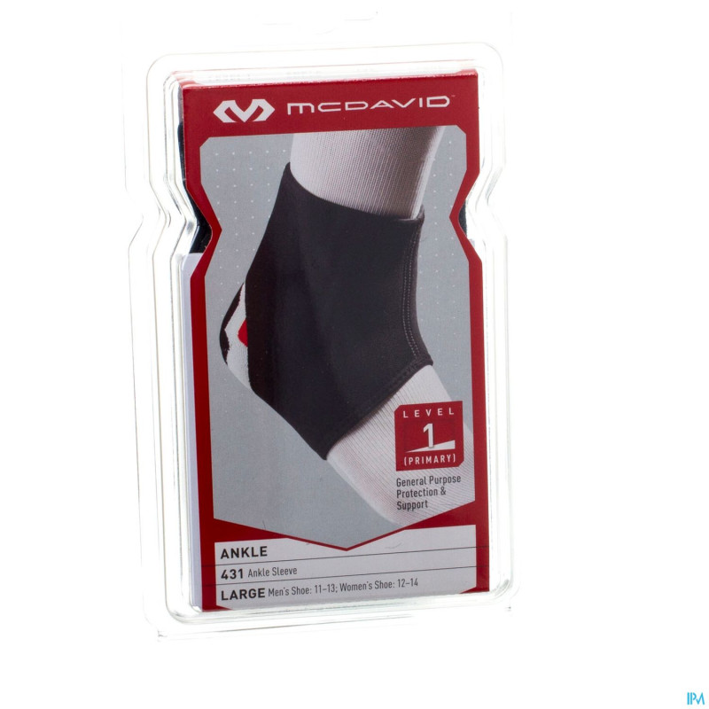 Mcdavid ankle support black/scarlet    l 431