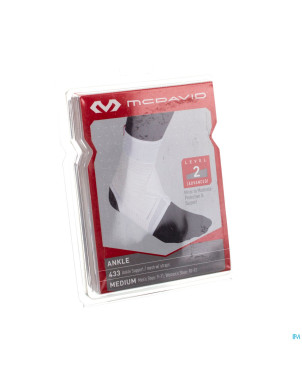 Mcdavid dual strap ankle support white    m 433