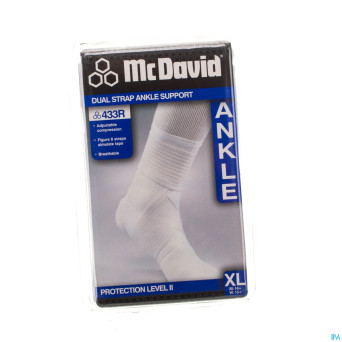 Mcdavid dual strap ankle support white    xl 433