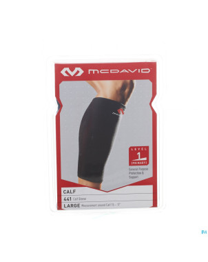 Mcdavid del calf support black/scarlet    l 441