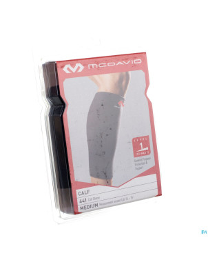 Mcdavid del calf support black/scarlet    m 441