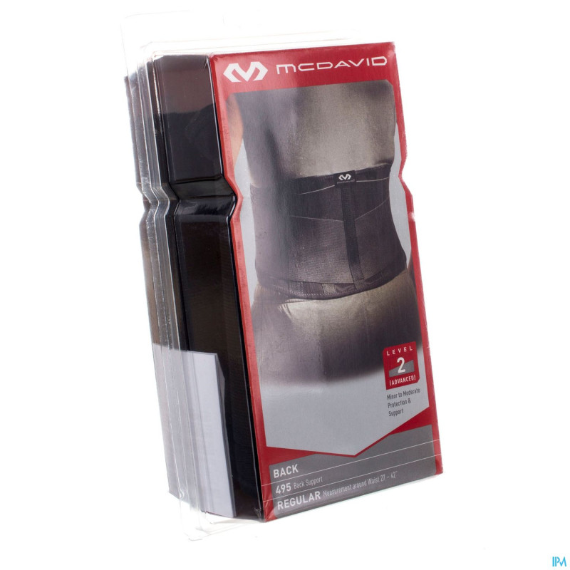 Mcdavid lightweight back support black regular 495