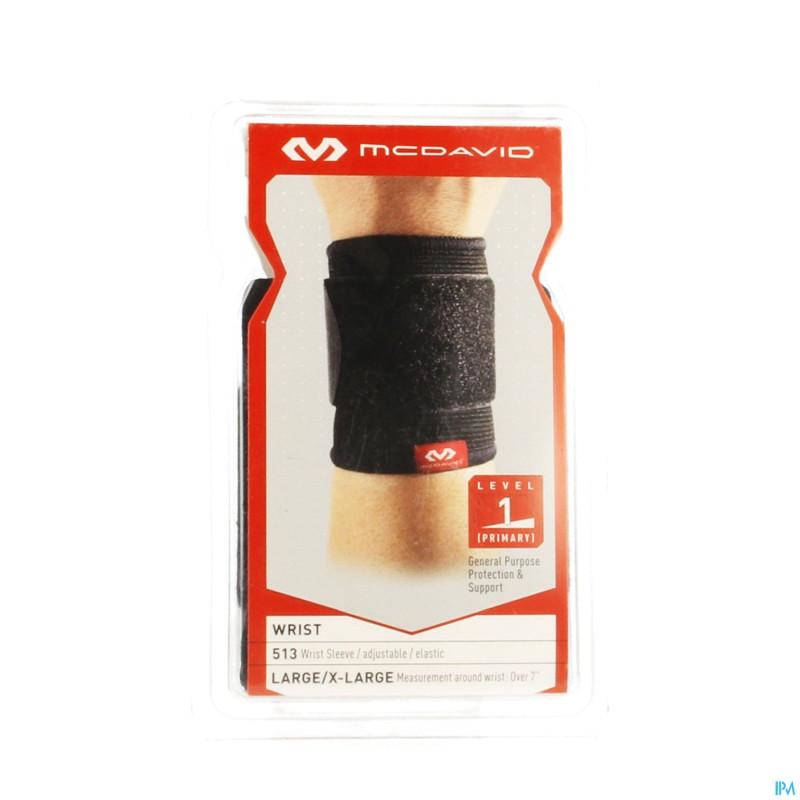 Mcdavid wrist brace elastic black    l/xl 513