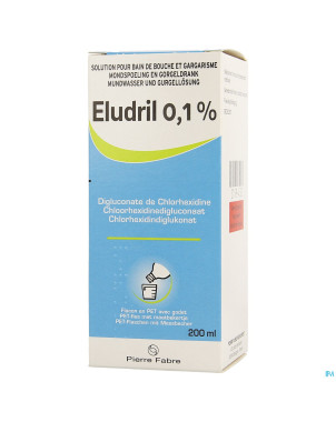 Eludril 0,1% sol bain bouche+gargar+doseur 200ml
