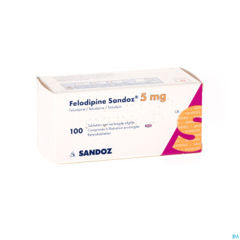 Felodipine sandoz comp retard 100 x 5 mg