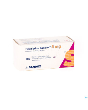 Felodipine sandoz comp retard 100 x 5 mg
