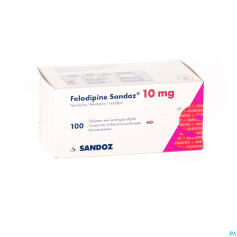 Felodipine sandoz comp retard 100 x 10 mg