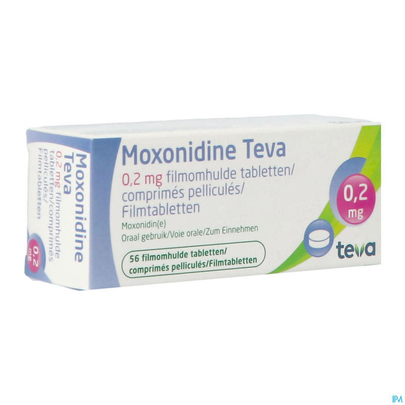 Moxonidine teva comp 56 x 0,2 mg