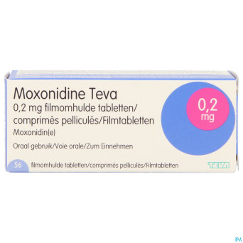 Moxonidine teva comp 56 x 0,2 mg