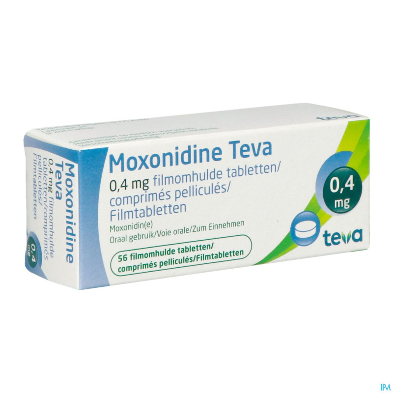 Moxonidine teva comp 56 x 0,4 mg