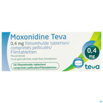 Moxonidine teva comp 56 x 0,4 mg