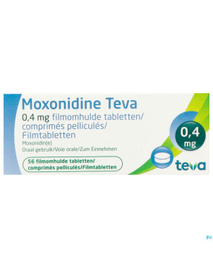 Moxonidine teva comp 56 x 0,4 mg