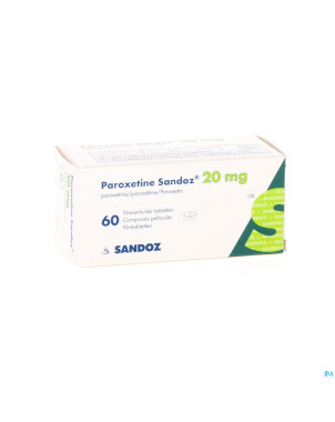 Paroxetine 20 mg sandoz comp pell  60 x 20 mg