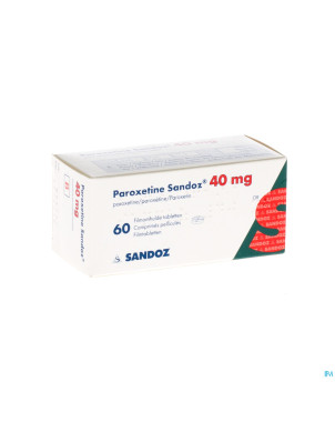 Paroxetine 40 mg sandoz comp  60 x 40 mg