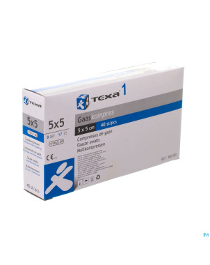 Texa 1 compresse sterile 8pl    5,0x 5,0cm  40